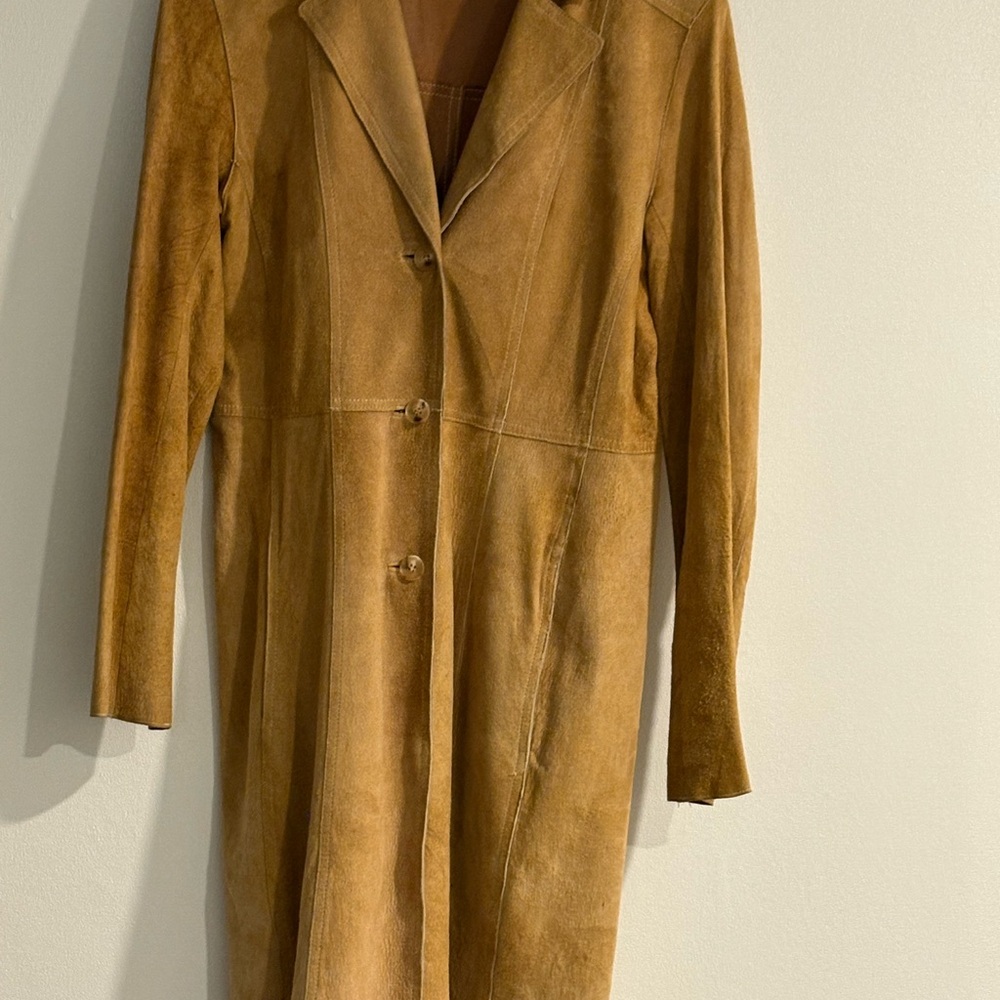 Andrew Marc Camel Suede Coat